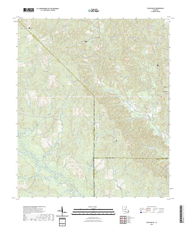 Chatham SE, LA — USGS 7.5-minute topo (2024)