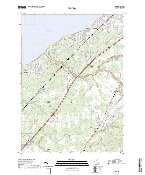 Eden, NY — USGS 7.5-minute topo (2023)