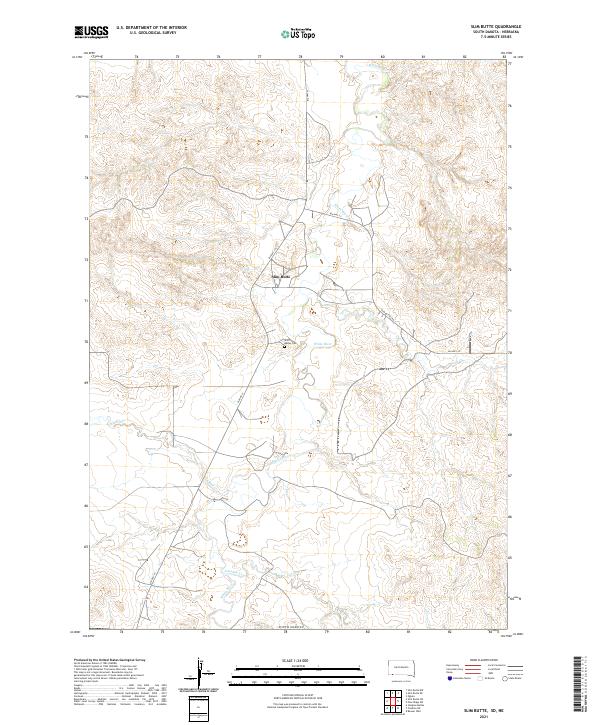 Slim Butte, SD-NE — USGS 7.5-minute topo (2021)