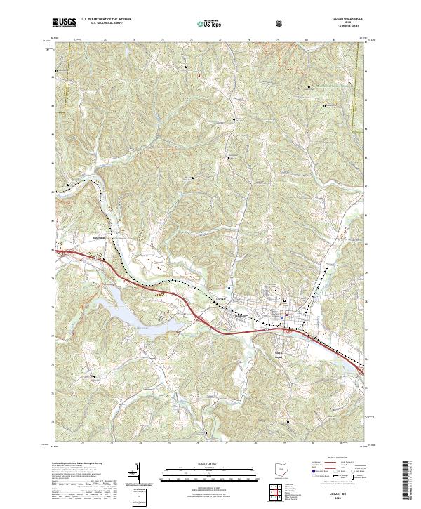 Logan, OH — USGS 7.5-minute topo (2023)