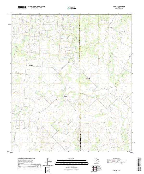 Schattel, TX — USGS 7.5-minute topo (2022)