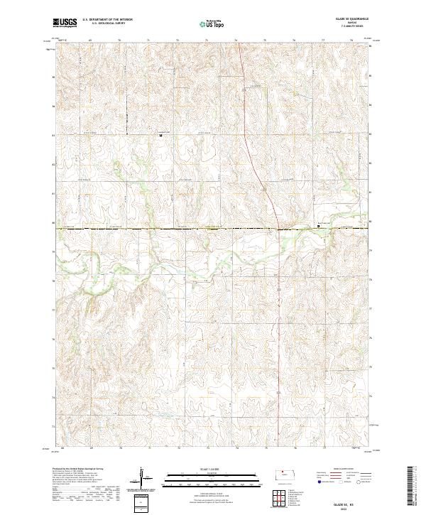 Glade SE, KS — USGS 7.5-minute topo (2022)
