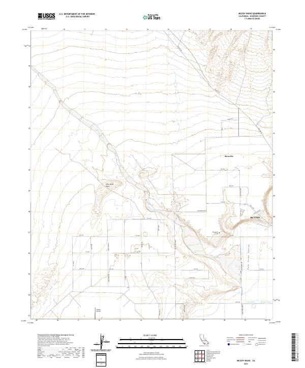 McCoy Wash, CA — USGS 7.5-minute topo (2021)