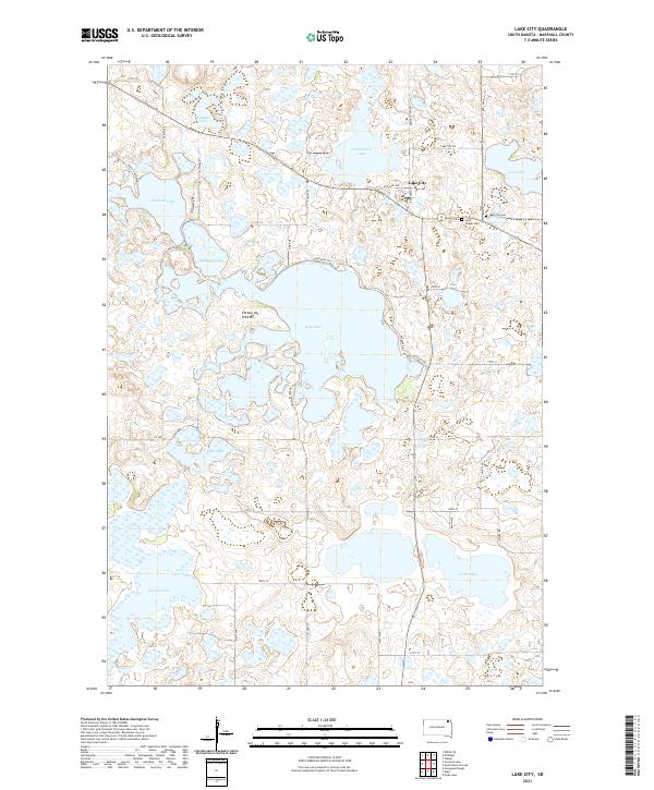 Lake City, SD — USGS 7.5-minute topo (2021)