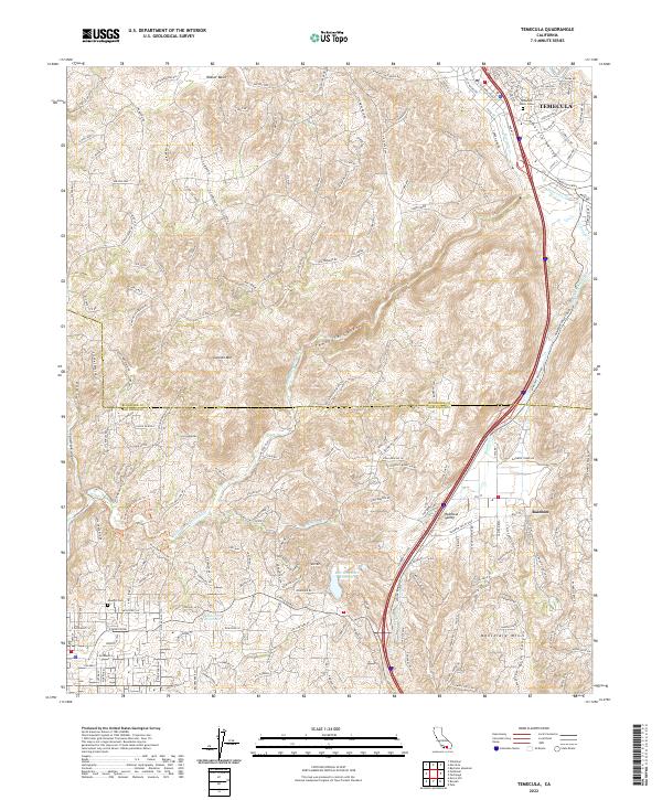 Temecula, CA — USGS 7.5-minute topo (2022)