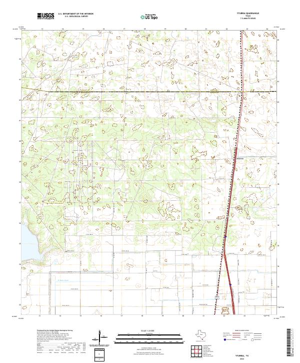 Yturria, TX — USGS 7.5-minute topo (2022)