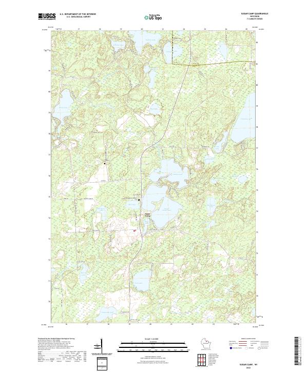 Sugar Camp, WI — USGS 7.5-minute topo (2022)