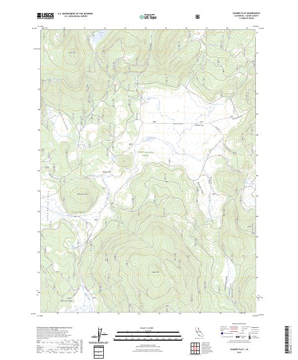 Champs Flat, CA — USGS 7.5-minute topo (2023)