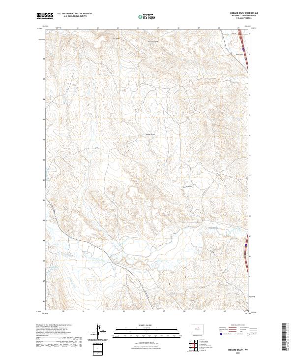 Hibbard Draw, WY — USGS 7.5-minute topo (2021)