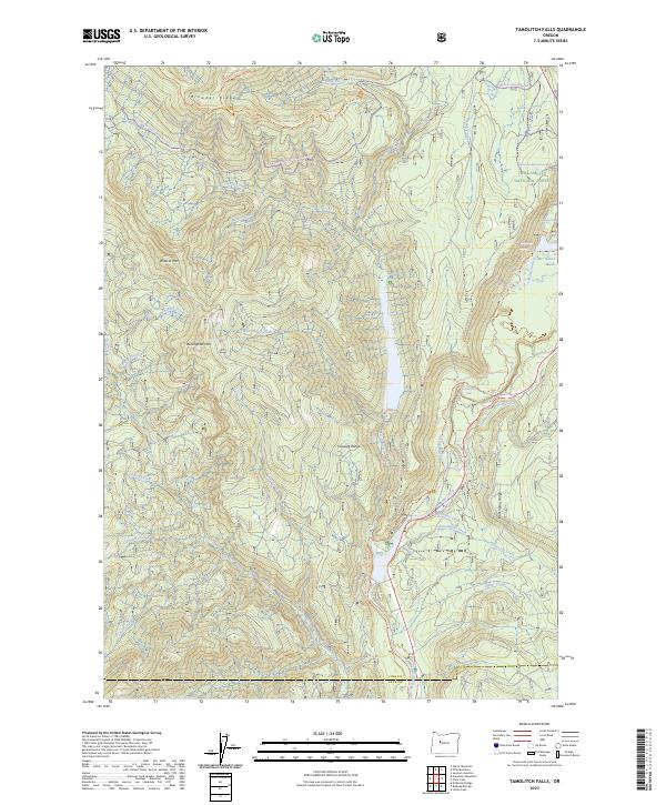 Tamolitch Falls, OR — USGS 7.5-minute topo (2023)