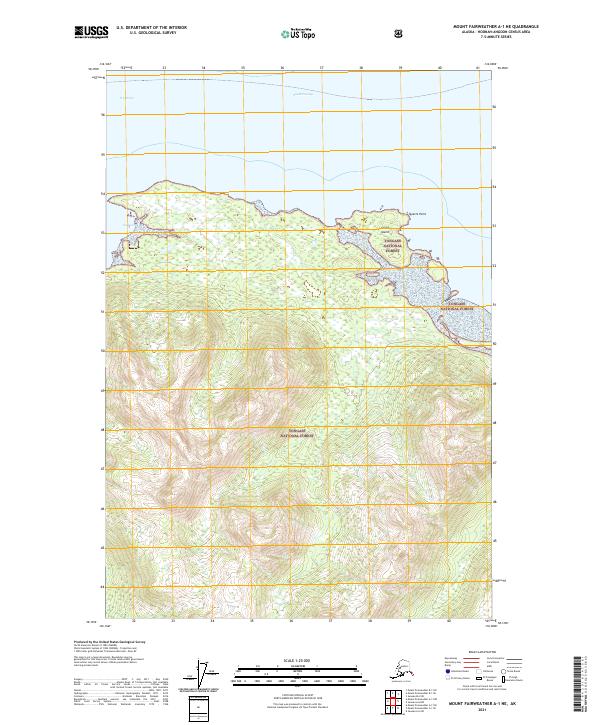 Mount Fairweather A-1 NE, AK — USGS 7.5-minute topo (2021)