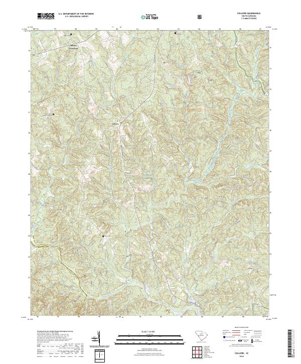 Colliers, SC — USGS 7.5-minute topo (2024)