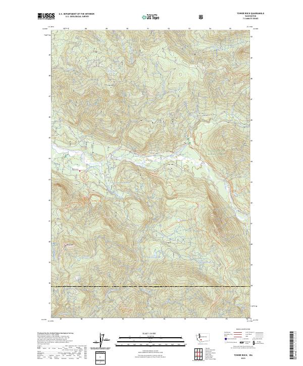 Tower Rock, WA — USGS 7.5-minute topo (2023)
