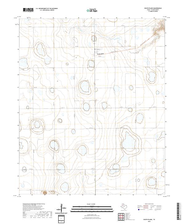 South Plains, TX — USGS 7.5-minute topo (2022)
