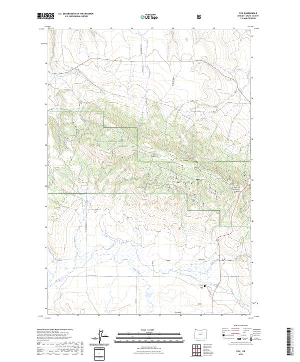 Fox, OR — USGS 7.5-minute topo (2023)