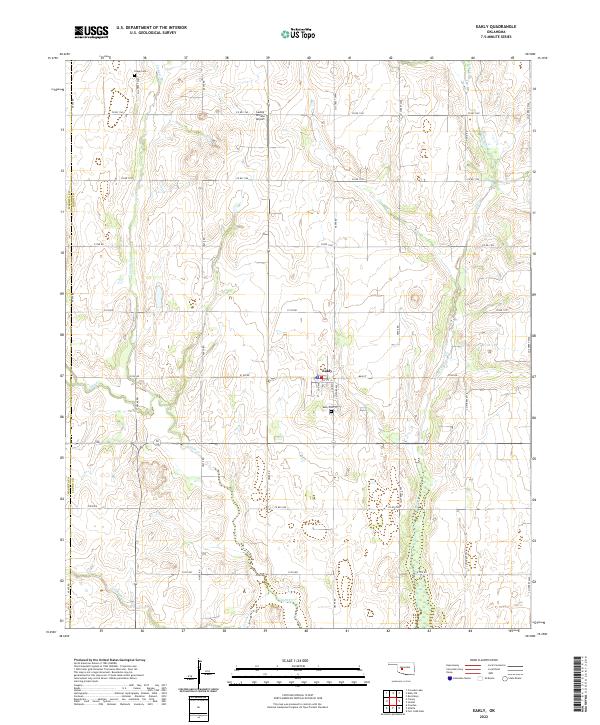 Eakly, OK — USGS 7.5-minute topo (2022)