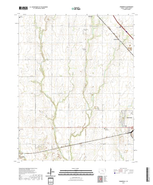 Zimmerdale, KS — USGS 7.5-minute topo (2022)