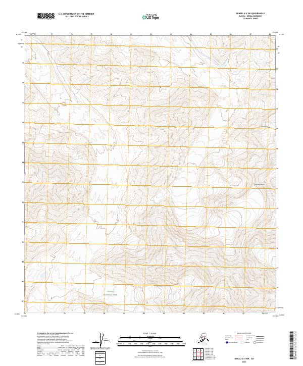 Denali A-3 SW, AK — USGS 7.5-minute topo (2023)