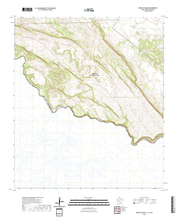 Mesa De Anguila, TX,CHH, US — USGS 7.5-minute topo (2022)