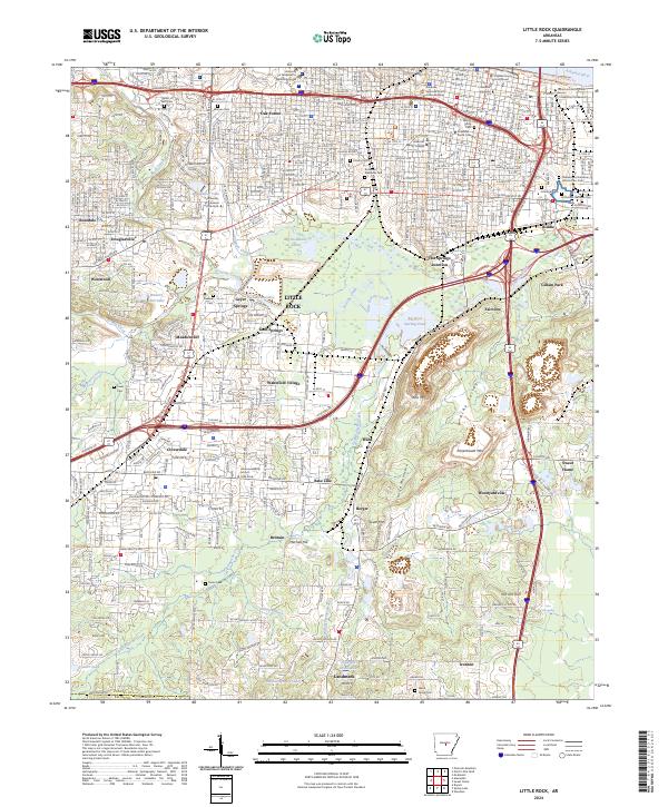 Little Rock, AR — USGS 7.5-minute topo (2024)