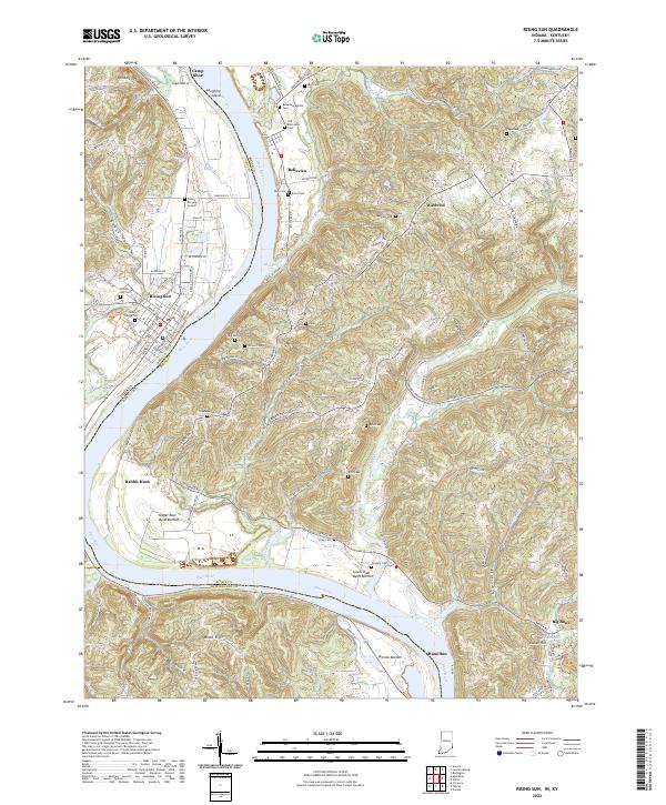 Rising Sun, IN-KY — USGS 7.5-minute topo (2022)