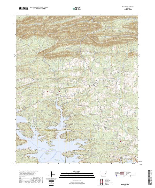 Bismarck, AR — USGS 7.5-minute topo (2024)