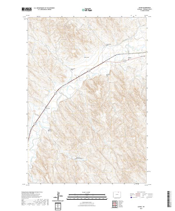 Leiter, WY — USGS 7.5-minute topo (2021)