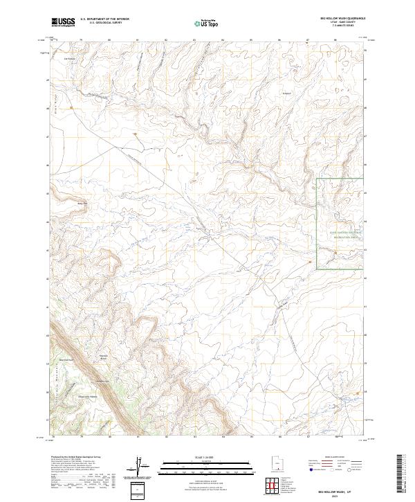Big Hollow Wash, UT — USGS 7.5-minute topo (2023)