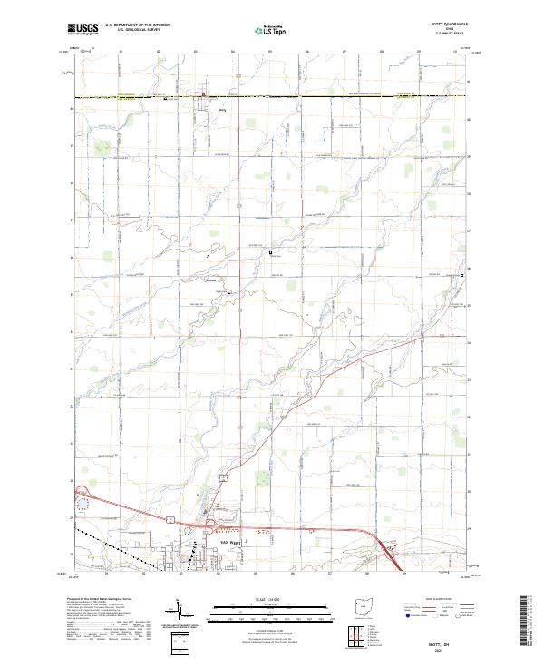 Scott, OH — USGS 7.5-minute topo (2023)