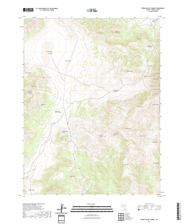 Spring Valley Summit, NV — USGS 7.5-minute topo (2021)
