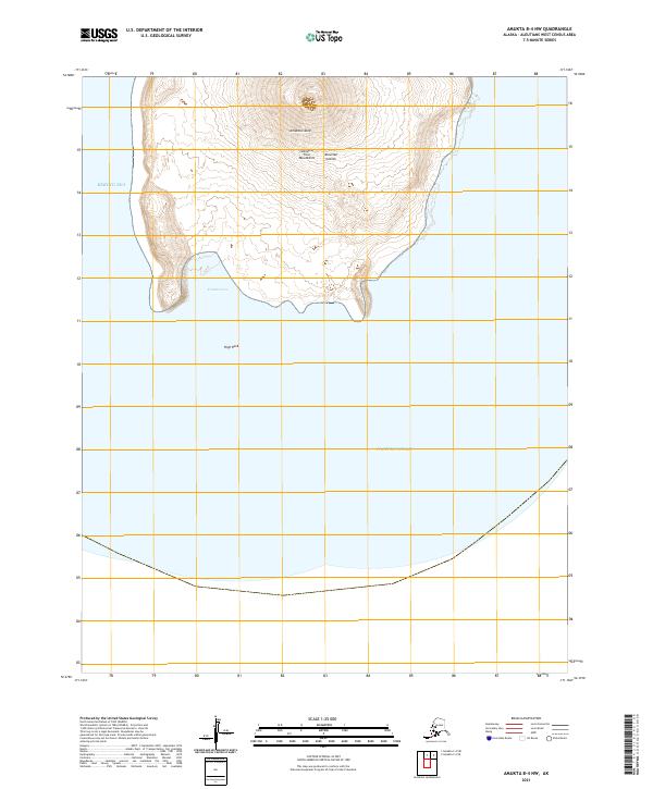 Amukta B-4 NW, AK — USGS 7.5-minute topo (2021)