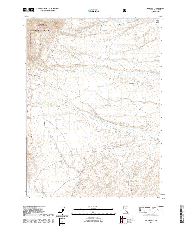 Sun Creek NW, NV — USGS 7.5-minute topo (2021)