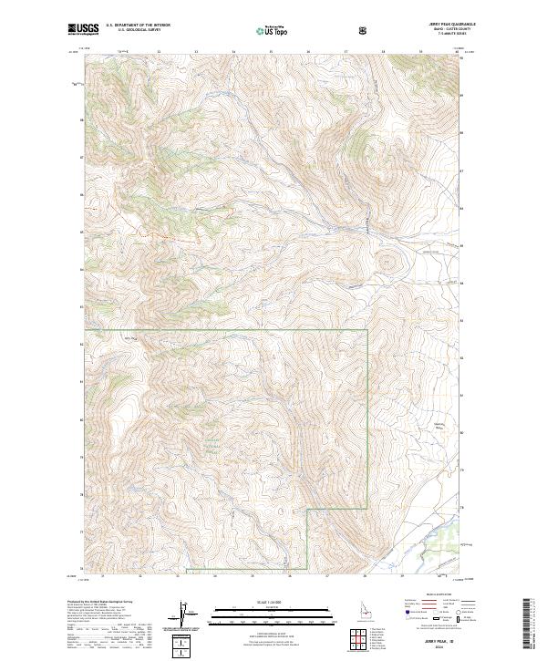 Jerry Peak, ID — USGS 7.5-minute topo (2024)