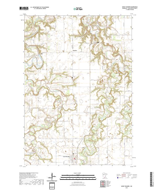 Good Thunder, MN — USGS 7.5-minute topo (2022)