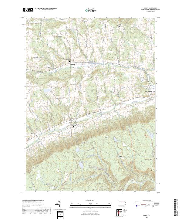 Leroy, PA — USGS 7.5-minute topo (2023)