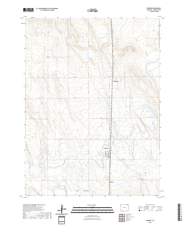 Padroni, CO — USGS 7.5-minute topo (2022)