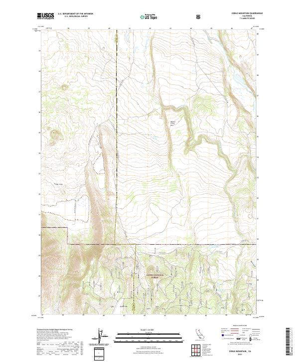 Coble Mountain, CA — USGS 7.5-minute topo (2021)