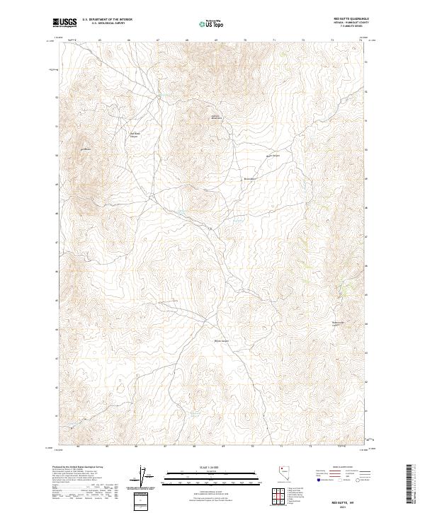 Red Butte, NV — USGS 7.5-minute topo (2021)