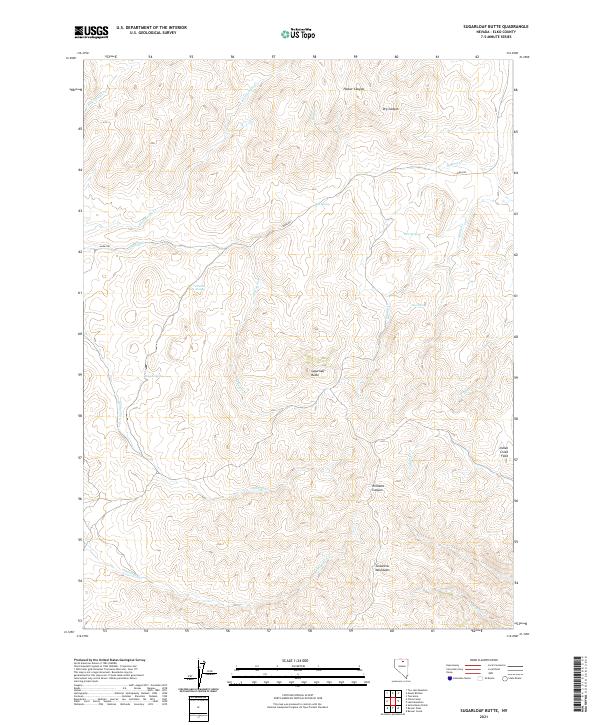 Sugarloaf Butte, NV — USGS 7.5-minute topo (2021)