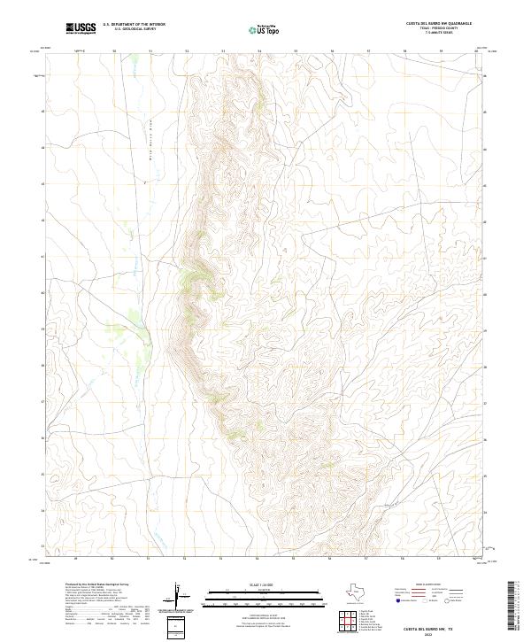Cuesta Del Burro NW, TX — USGS 7.5-minute topo (2022)