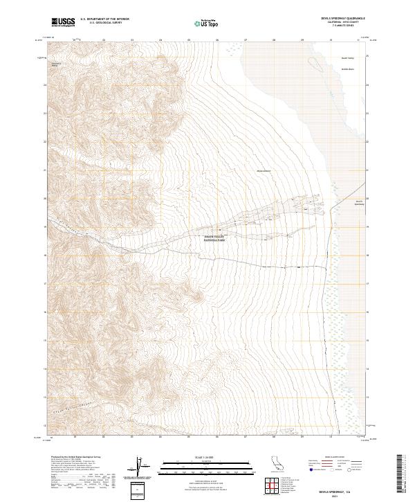 Devils Speedway, CA — USGS 7.5-minute topo (2021)