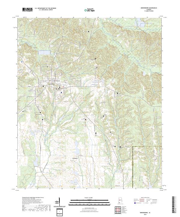 Greensboro, AL — USGS 7.5-minute topo (2024)