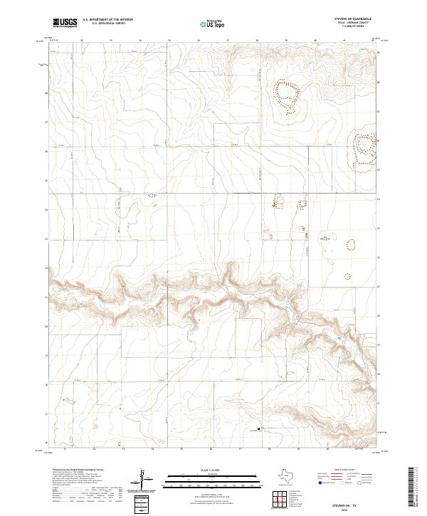 Stevens SW, TX — USGS 7.5-minute topo (2022)