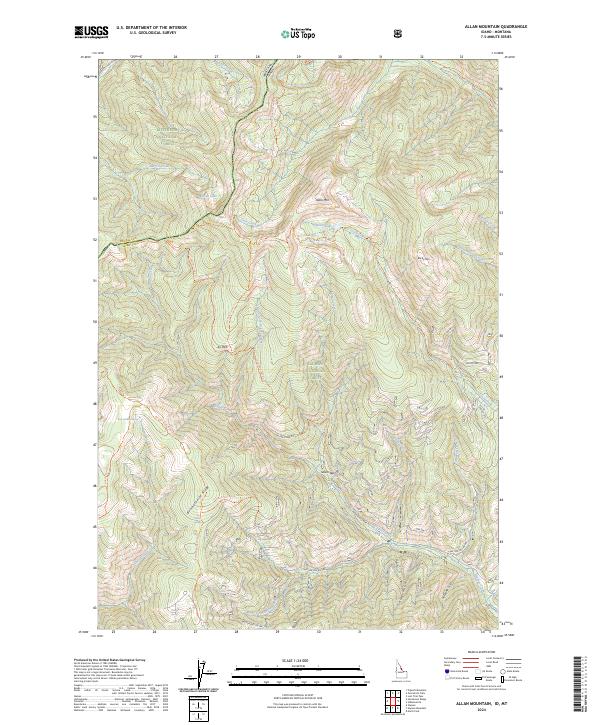 Allan Mountain, ID-MT — USGS 7.5-minute topo (2024)