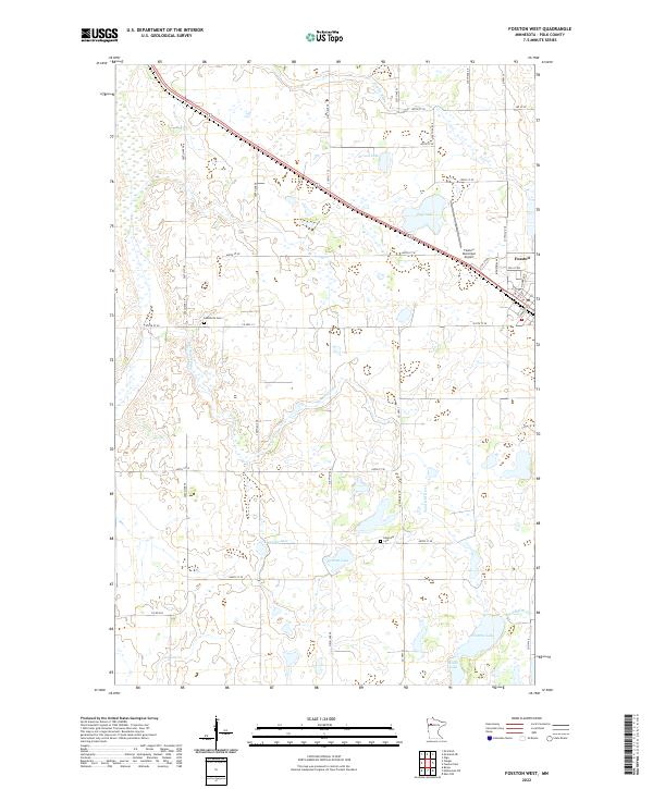 Fosston West, MN — USGS 7.5-minute topo (2022)