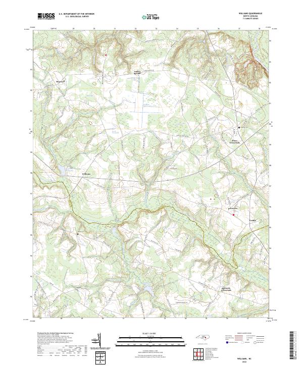 Williams, NC — USGS 7.5-minute topo (2022)
