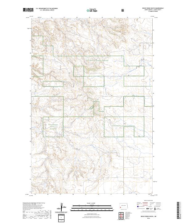 Rocky Ridge South, ND — USGS 7.5-minute topo (2024)