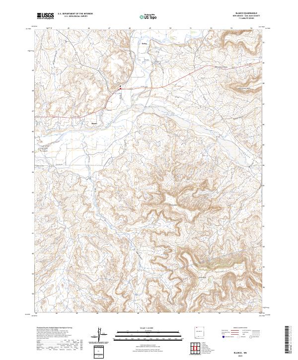 Blanco, NM — USGS 7.5-minute topo (2023)