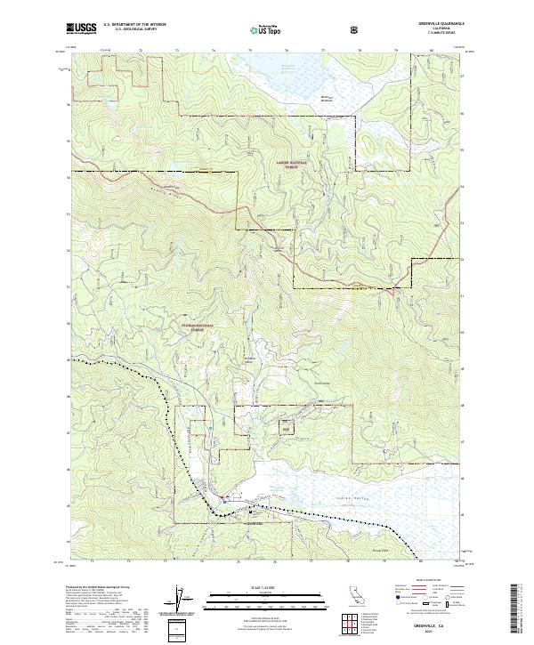 Greenville, CA — USGS 7.5-minute topo (2021)