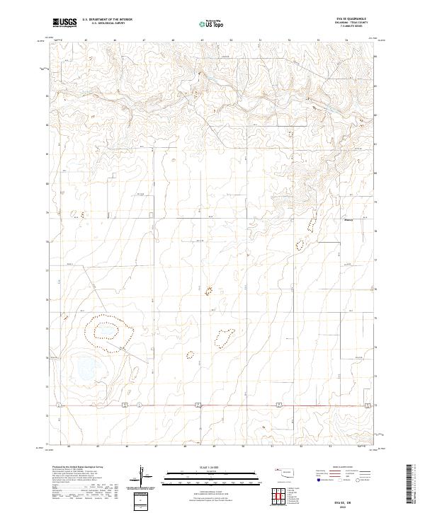 Eva SE, OK — USGS 7.5-minute topo (2022)